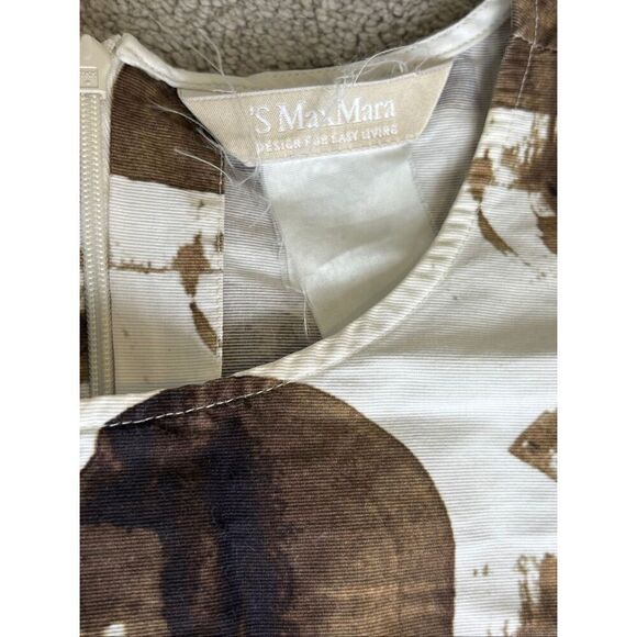 S’Max Mara brown/white A Line Dress Women's size 10, G1 - Picture 3 of 8